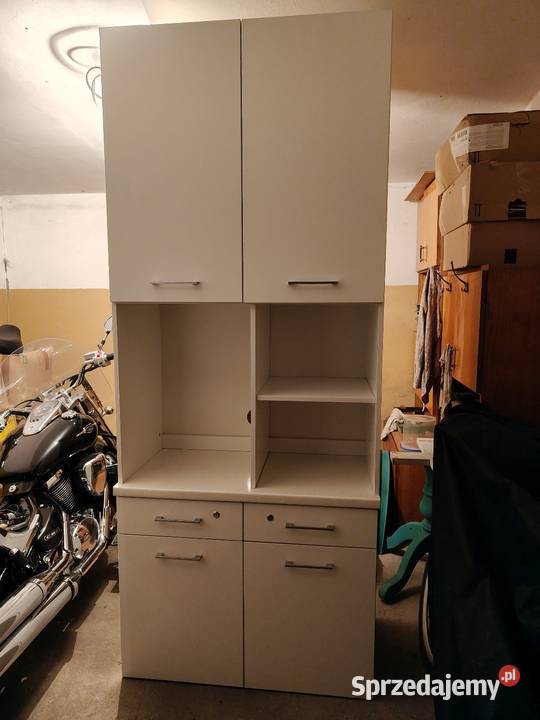 Biała szafa kuchenna biurowa 101cm Szafki sprzedam