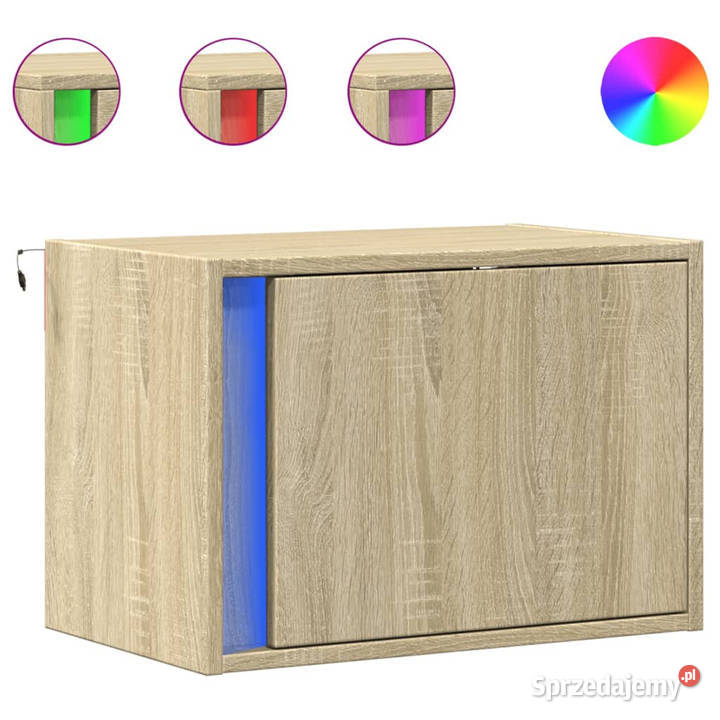 Wiszące szafki nocne z LED 2 dąb sonoma WM852094 Warszawa
