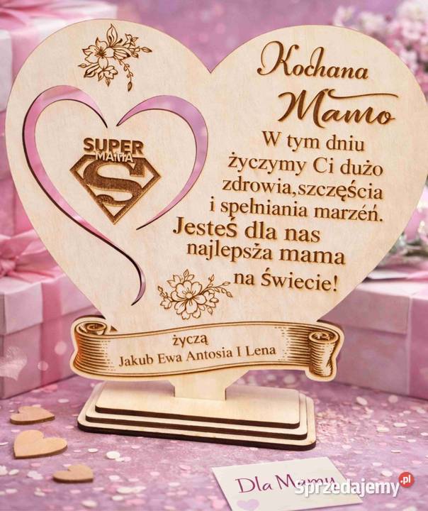 Personalizowana Drewniana Statuetka Taty Mamy Pozostałe Gorzów Wielkopolski
