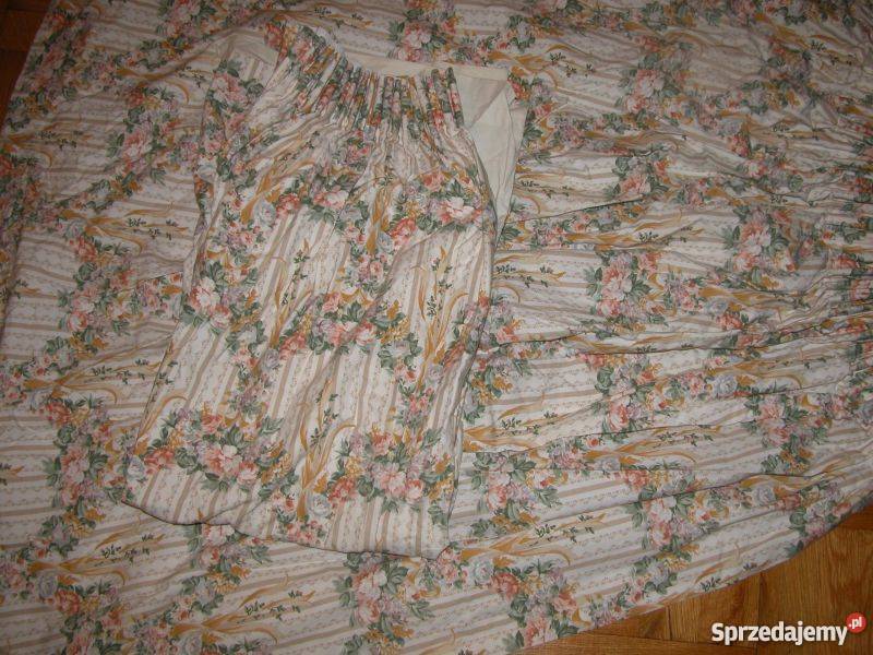 kwiatkowe stylowe zasłony komplet 24 Gorzów Wielkopolski