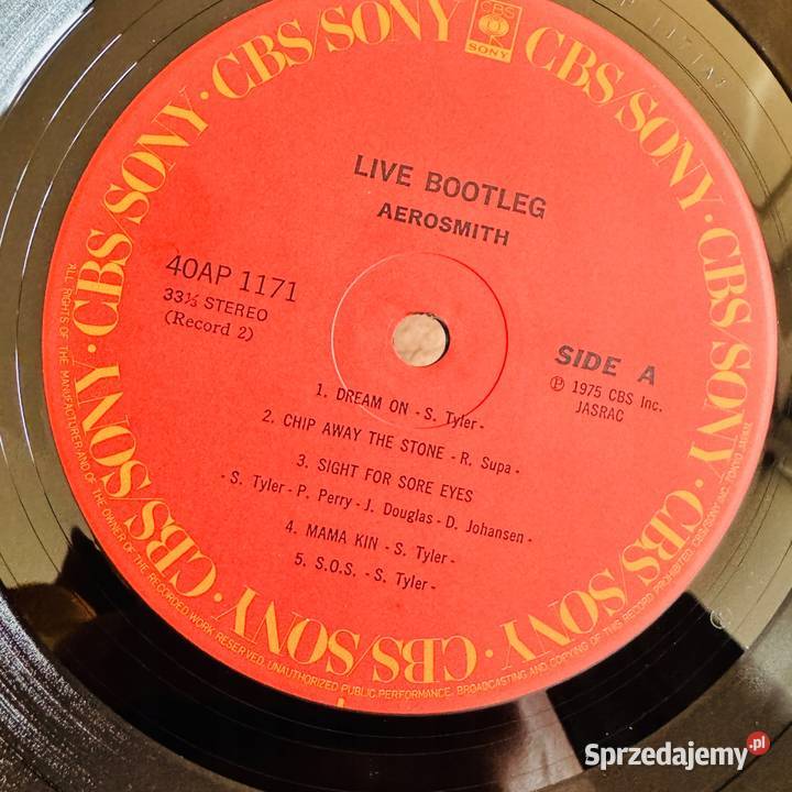 Aerosmith Live Bootleg NMEX Japan Obi 2 LP 1978 pomorskie Gdańsk