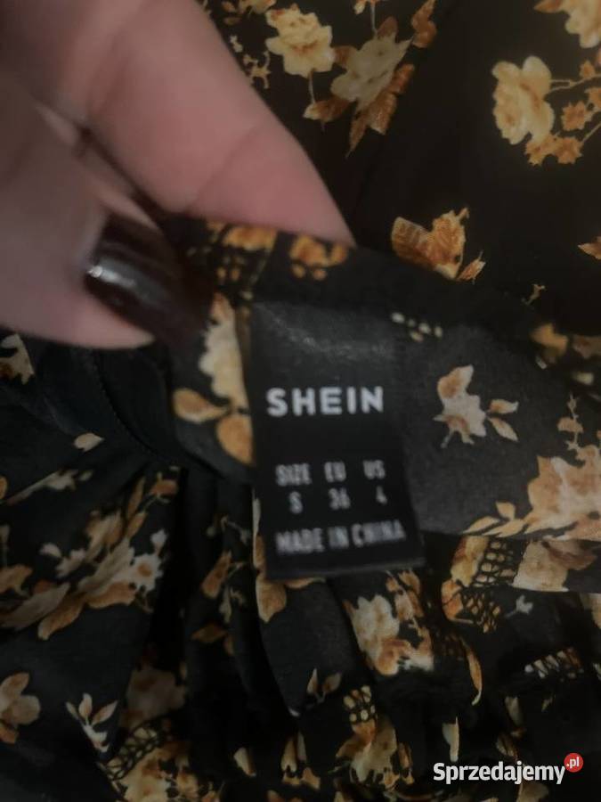 Shein sukienka modny wzór kwiaty kwiecista długa sprzedam