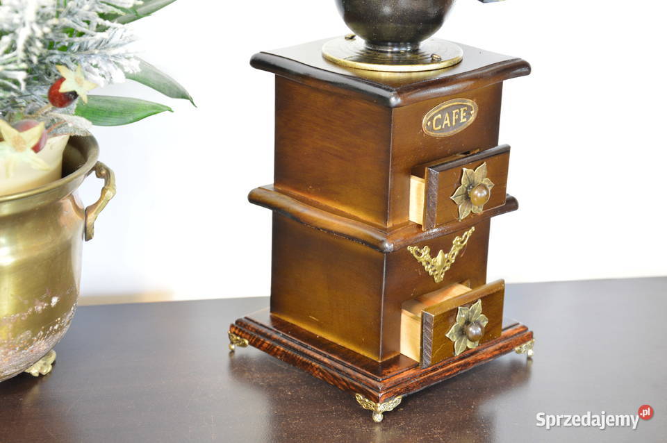 piękny drewniany MŁYNEK do kawy piętrowy Jastrzębie-Zdrój