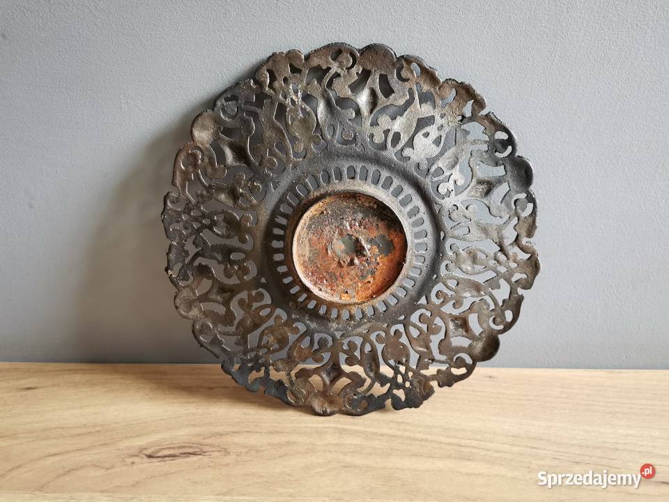 Stary żeliwny ażurowy talerz medal XXX LAT W Katowice sprzedam