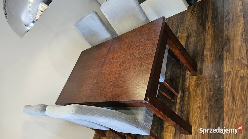 Stół rozkładany z 4 krzesłami do salonu 130x80 Kraków