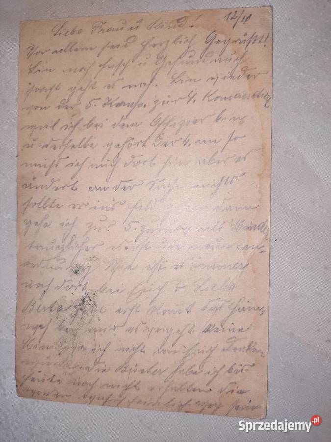 Stara 120 lat pocztowka pisana odrecznie z Lubań