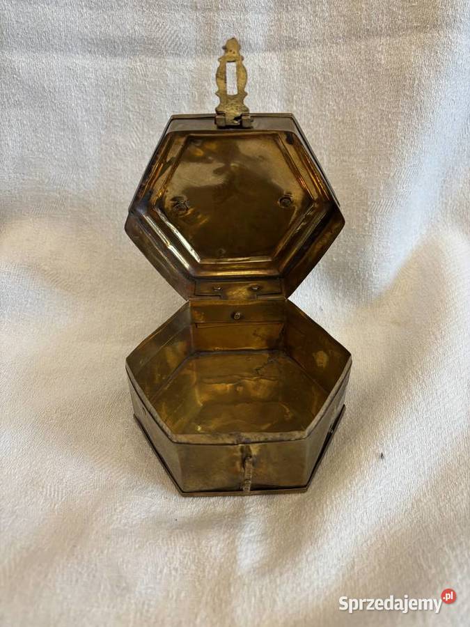 Żydowska kasetka z mosiądzu Kolekcje Kraków sprzedam