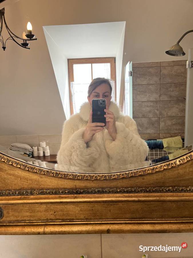 Futro z lisa polarnego 38 M biały Łowęcin sprzedam