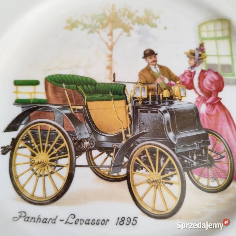 Angielska porcelana PanhardLevassor 1895 talerz mazowieckie Warszawa