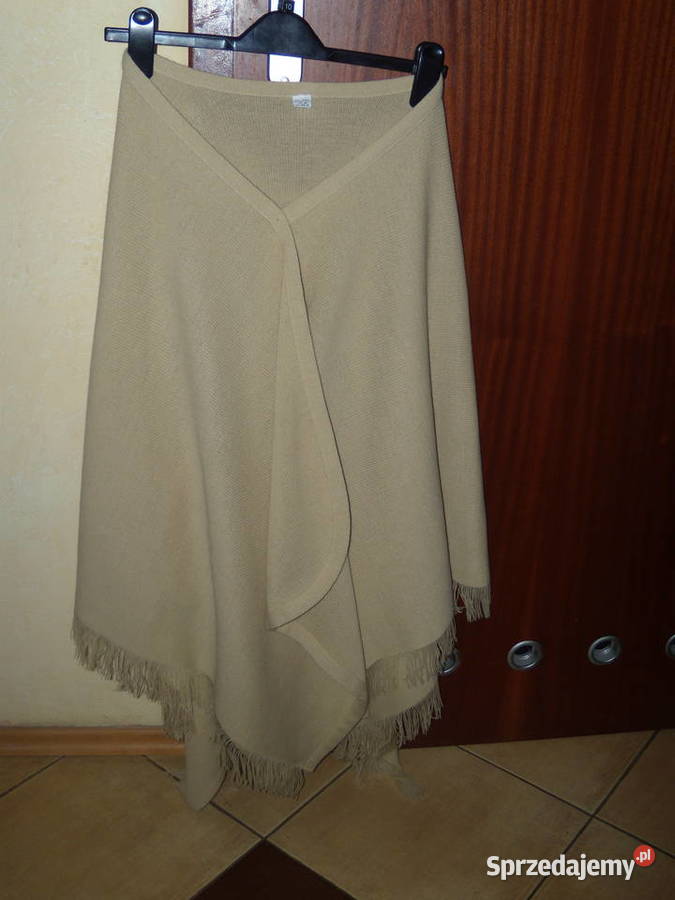 Ponczo z frędzlami żółty/złoty Warszawa