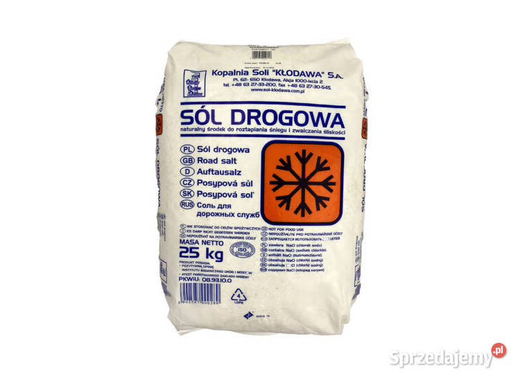 Sól drogowa Kłodawska paleta 1125 worki 25 sprzedam