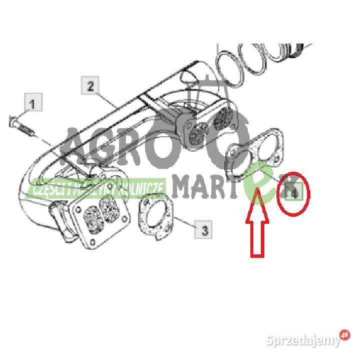RE62776 R122503 USZCZELKA KOLEKTORA WYDECHOWEGO Wichrów