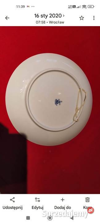 Talerz kolekcjonerski Wiatrak porcelana Dania Wrocław sprzedam