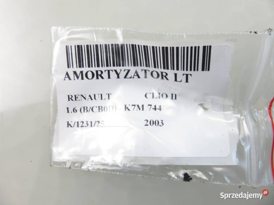 AMORTYZATORY TYŁ RENAULT CLIO II 16 K7M 744 osobowe małopolskie