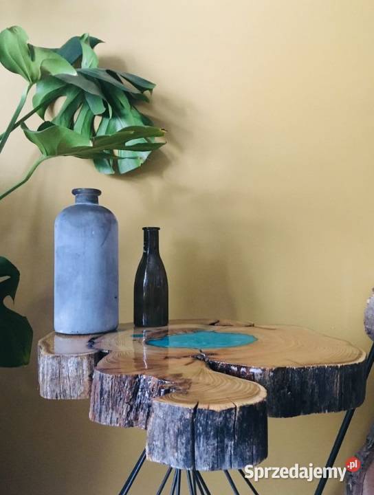 Stoliki kawowe z żywicą epoksydową ręcznie Warszawa