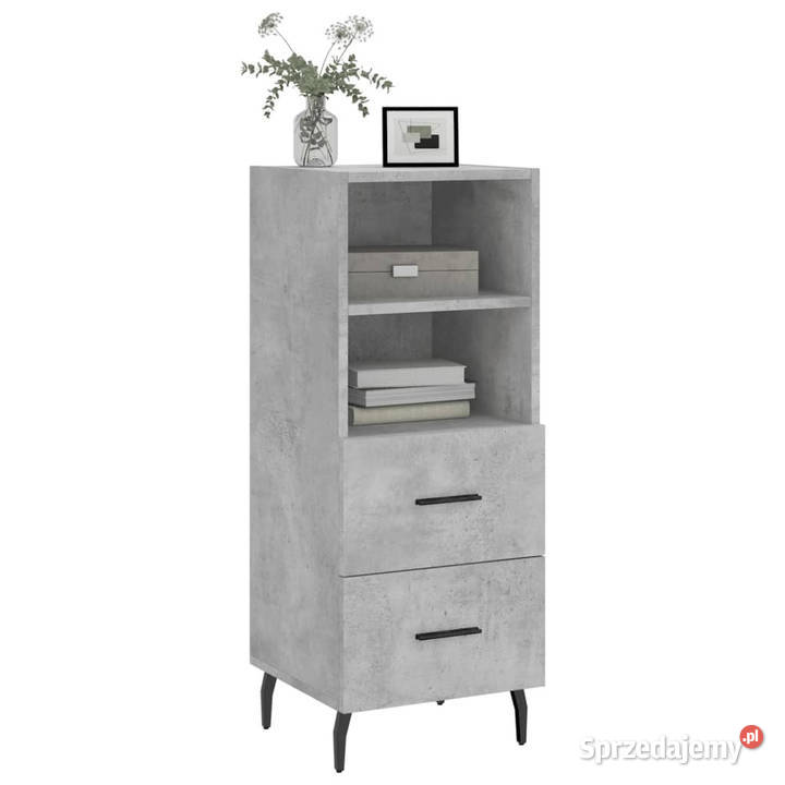 Szafka szarość betonu 345x34x90 materiał Warszawa