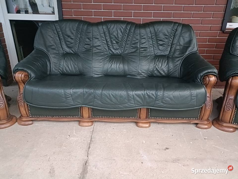 Sprzedam wypoczynek 321 ze skóry wielkopolskie sprzedam