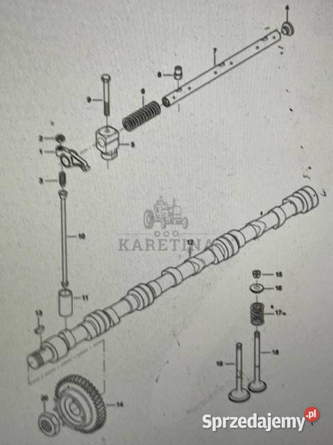 Wałek rozrządu 837070193 camshaft Sisu 620 wielkopolskie Jastrzębniki