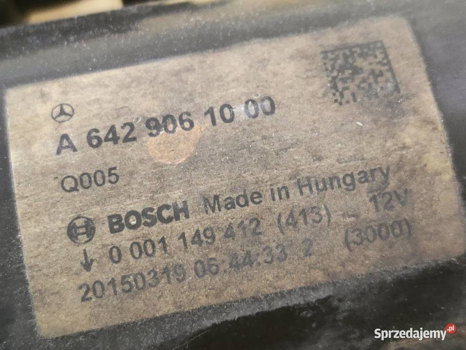 Rozrusznik Mercedes W212 30 CDi A6429061000 Silniki i osprzęt Pleszew