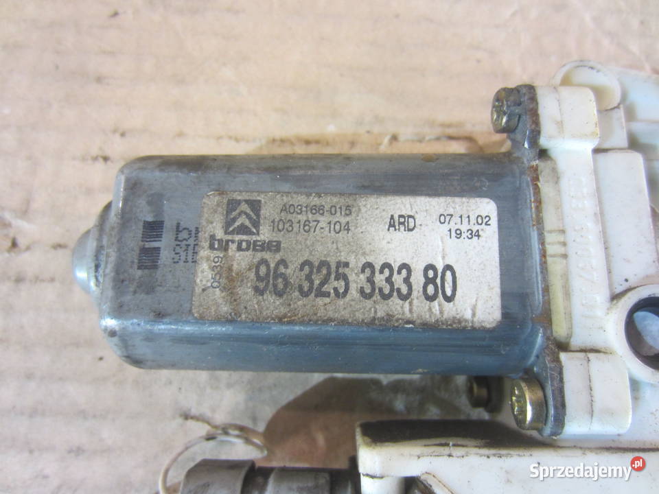 silnik podnoszenia szyby prawy tył citroen c5 mechanizmy opuszczania szyb Szczecin