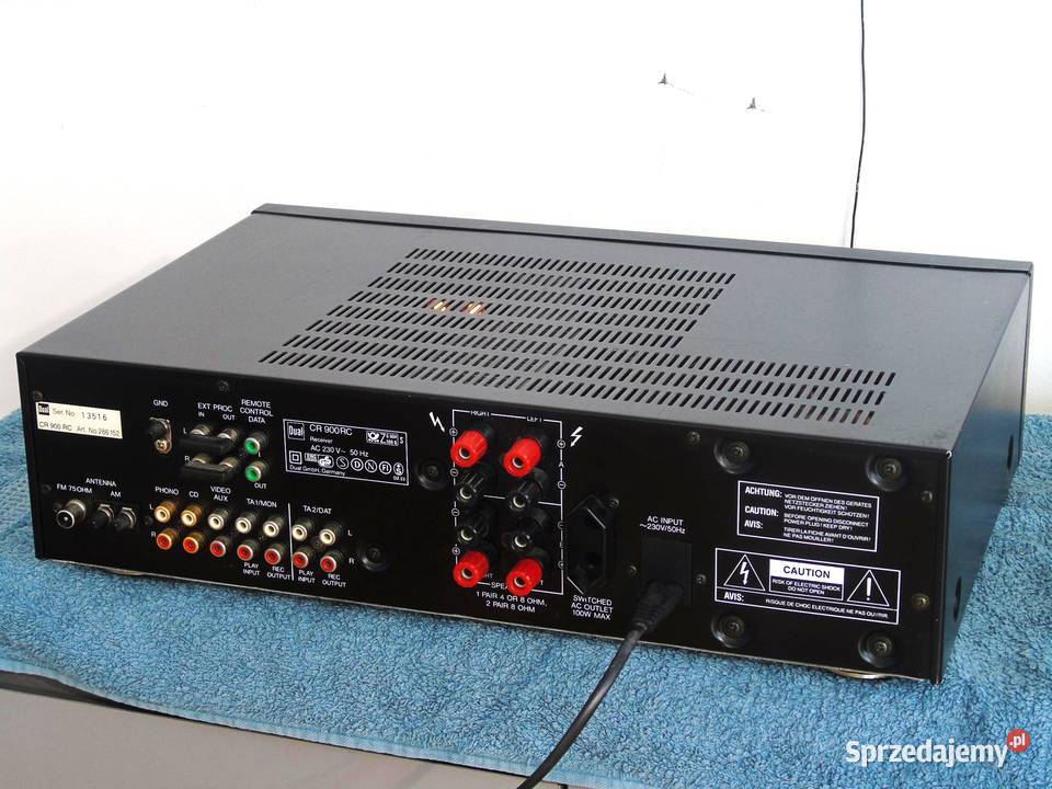 Wzmacniacz z radiem Dual CR900 pilot mocny i Amplitunery Jasło