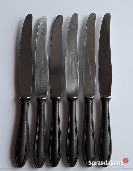 Noże obiadowe 2 BAKELIT Gerlach sztućce PRL Dąbrowa Górnicza sprzedam