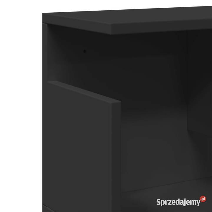 Półka ścienna 100x20x30 czarna materiał Warszawa
