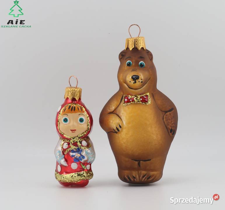 Bombki szklane choinkowe MASZA I NIEDŹWIEDŹ Warszawa