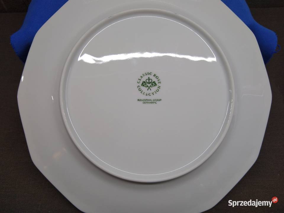 Talerz płytki Rosenthal Biała Maria Classic Rose