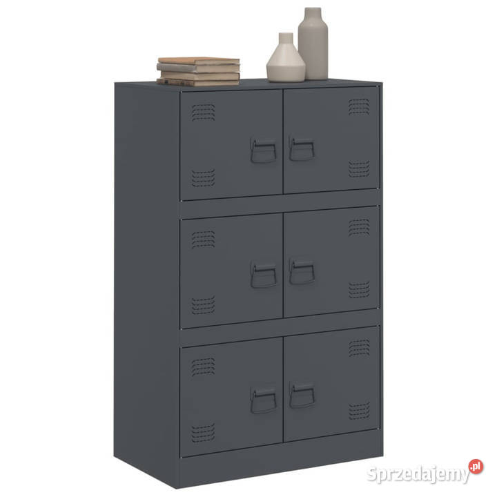 Szafka boczna antracytowa 67x39x107 stal