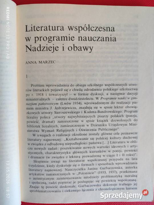 Lektury licealisty Szkice red W Pykosz i L śląskie sprzedam