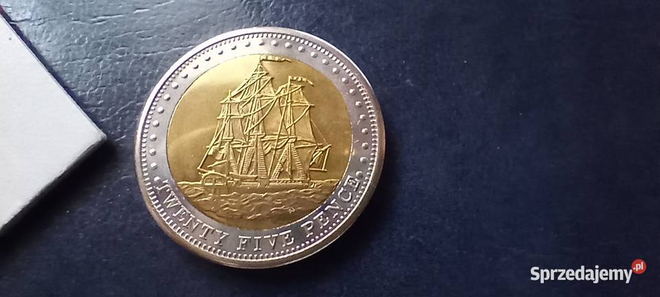 Stare monety 25 pens 2008 Tristan da Cunha Lesko