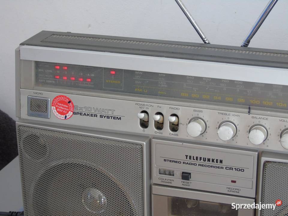Radio magnetofon Telefunken CR100 Vinage DOSTAWA Audio Jasło