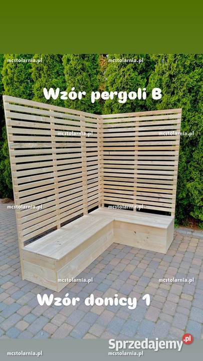 donica z pergolą płot plotek żaluzja pergola Warszawa sprzedam