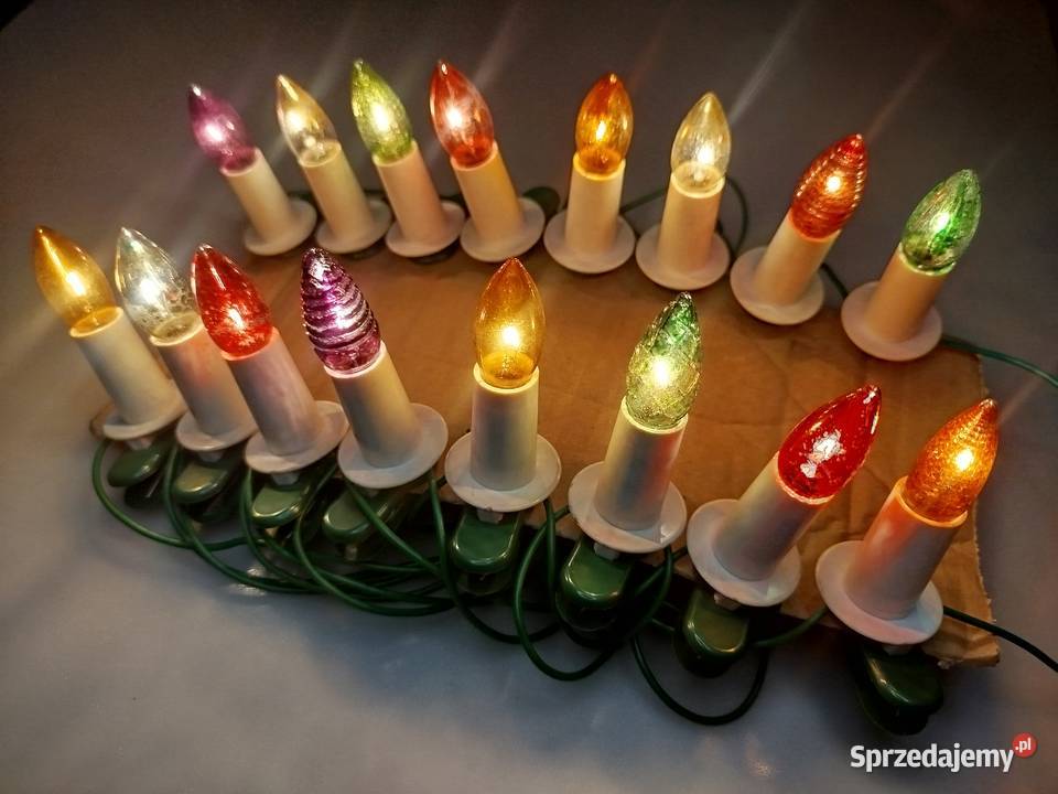 Zabytkowe lampki choinkowe z czasów PRL Zgierz sprzedam