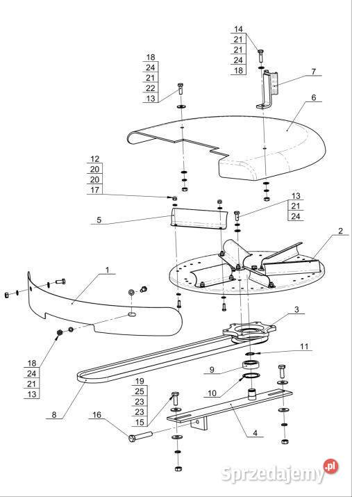 Podstawa tarczy kpl posypywarka Motyl Świerklaniec