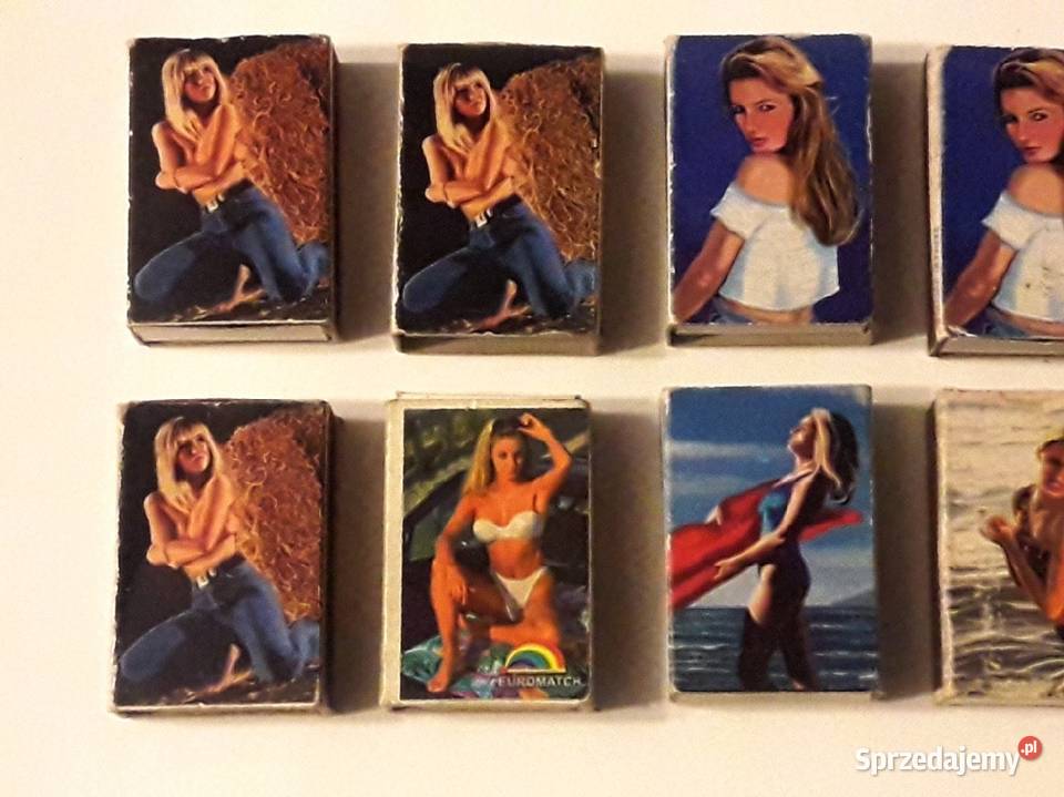 Zapałki pudełka koty i dziewczyny dwustronne PRL Antyki łódzkie