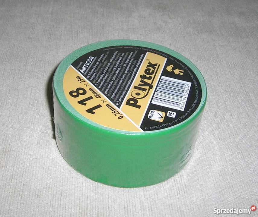 Taśma klejąca wodoodporna 48mm 25m zielona mocna Pozostałe Wyszków
