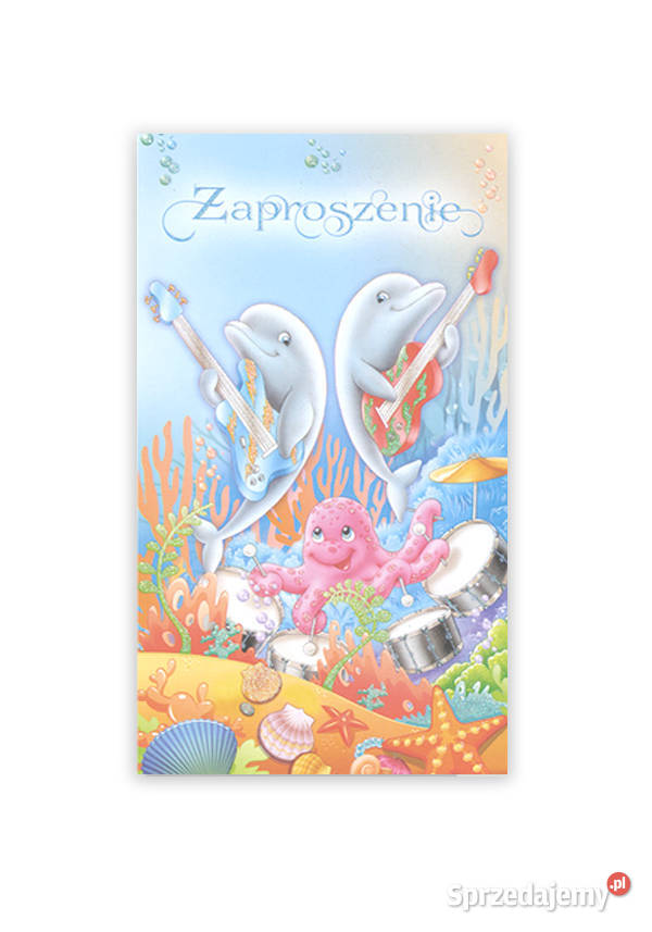 kolorowe zaprosyenia dziecka delfiny zaproszenia Gdańsk