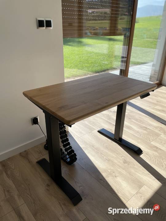 Biurko dębowe regulowane elektrycznie lite Biurka Myślenice