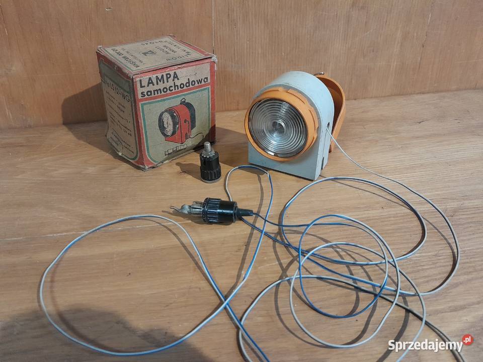 Stara lampka samochodowa zabytek PRL retro śląskie Dąbrowa Górnicza