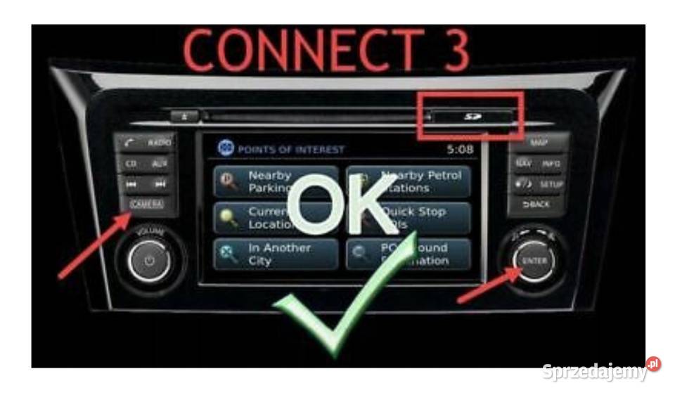 Mapa do nawigacji Europa Nissan Xtrail Juke Zgierz