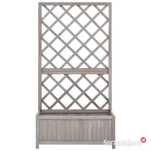 vidaXL Ogrodowa donica z kratką szara 70x30x135 mazowieckie Warszawa