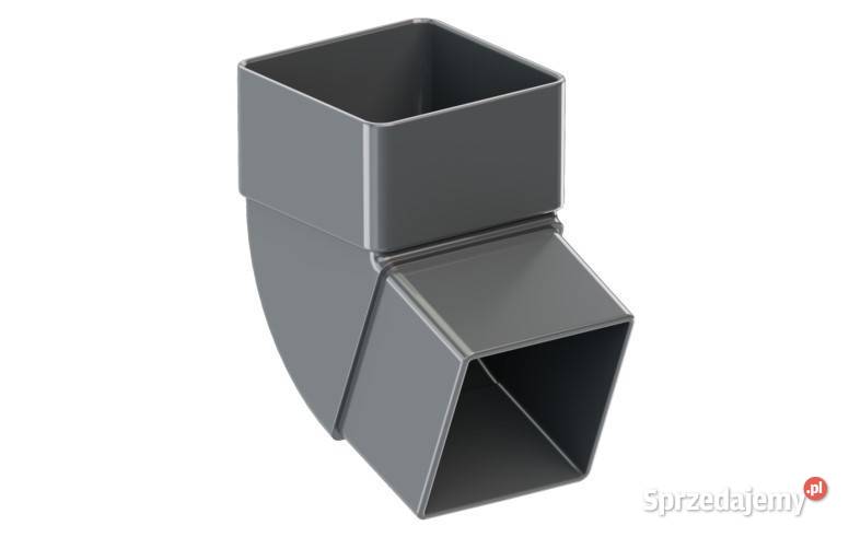 Krop PVC kolano rury spustowej kwadratowej 80x80 Rynny i spusty Białystok