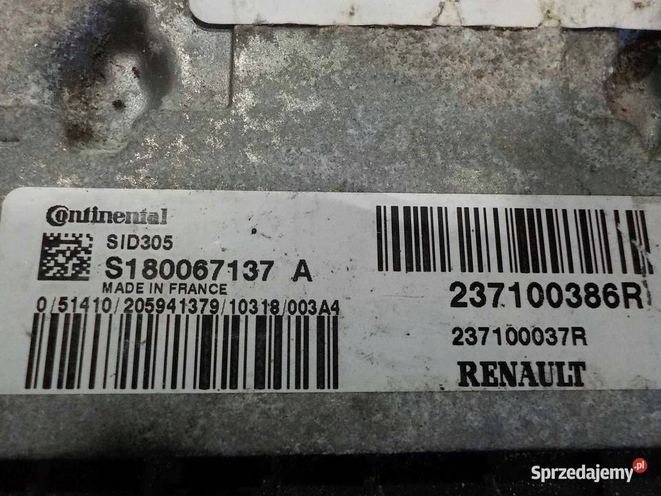 SCENIC III 15 DCI sterownik silnika 237100386R Czujniki i sterowniki