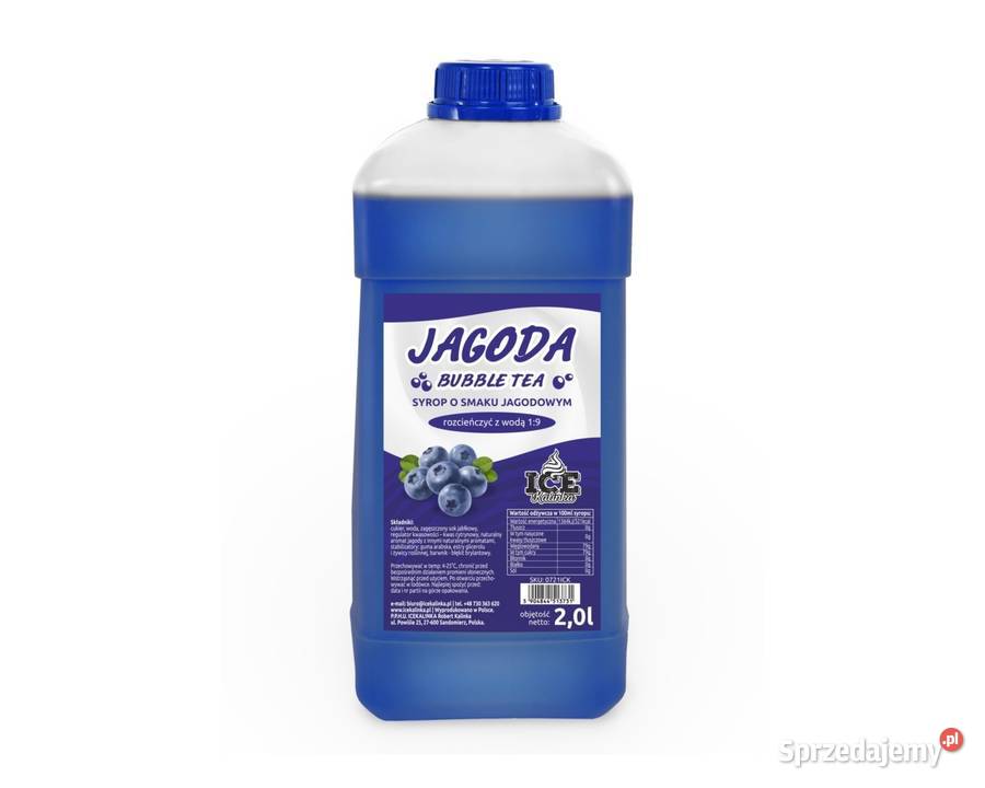 Syrop do Bubble tea o smaku JAGODA 2l 27 19 Gastronomia sprzedam