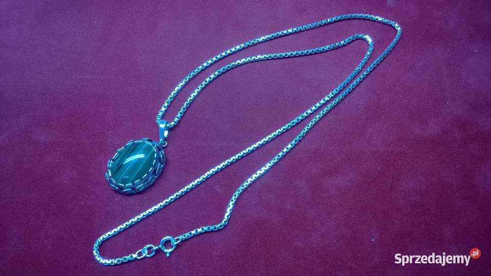 srebrny łańcuszek z wisiorkiem 0109