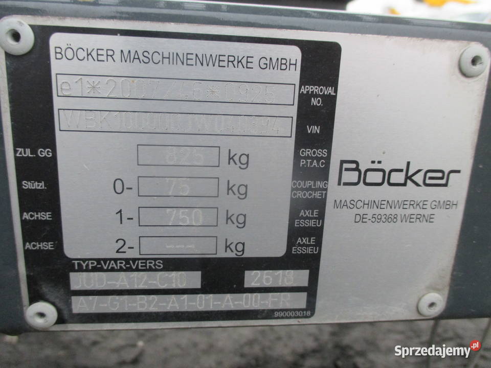 Winda towarowa drabina dekarska Bcker Junior nie