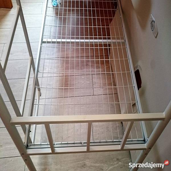 Łóżka piętrowe pracownicze stalowe łatwy montaż szary/srebrny Lubin sprzedam