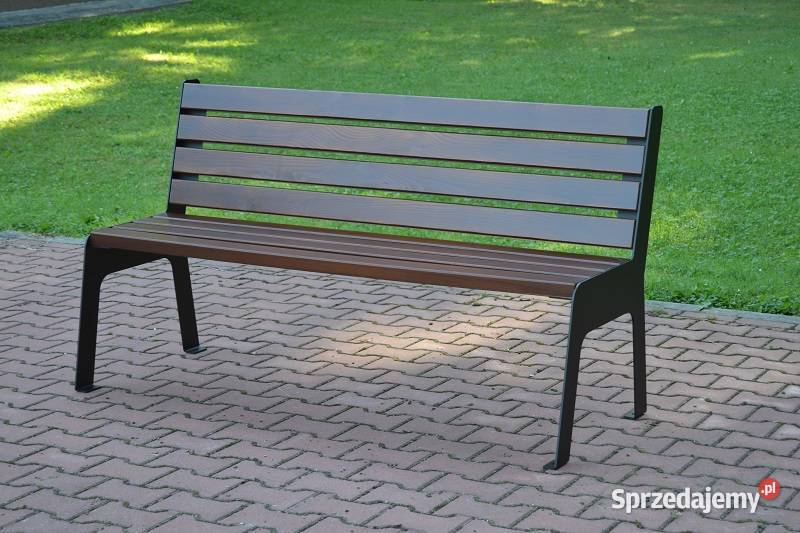 Ławka parkowa z oparciem miejska ogrodowa SONIA mazowieckie Warszawa